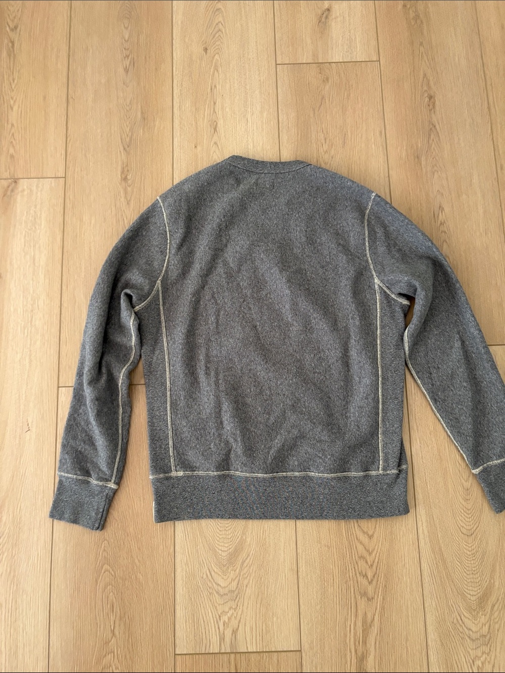 Todd Snyder Gray Fleece Crewneck Sweatshirt Contrast Men’s Large Made in Canada - Picture 5 of 6